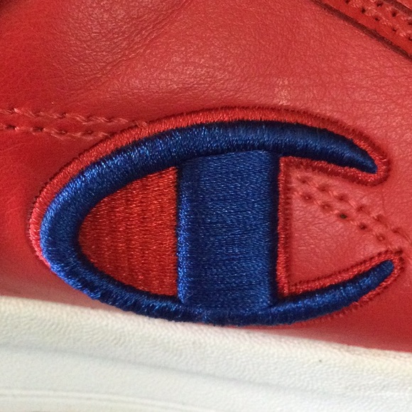Champion 6 red leather sneakers for kids - Picture 15 of 16